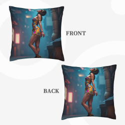 Psychedelic Charm Plush Pillow Cover - Okomall