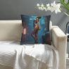 Housse de coussin en peluche style psychédélique - Okomall