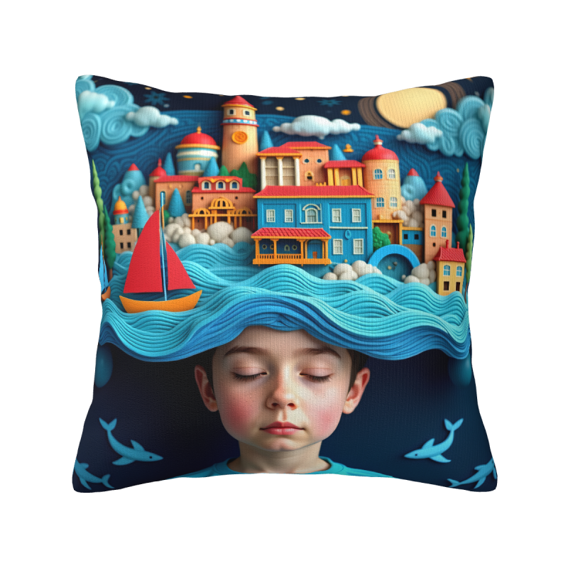 Dreamy Ocean Double-Sided Plush Pillow Cover - Okomall