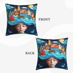 Dreamy Ocean Double-Sided Plush Pillow Cover - Okomall