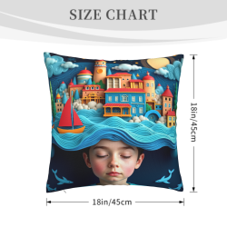 Dreamy Ocean Double-Sided Plush Pillow Cover - Okomall
