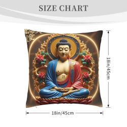 Zen Lotus Plush Pillow Cover - Okomall