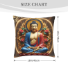 Housse de coussin en peluche de lotus zen - Okomall