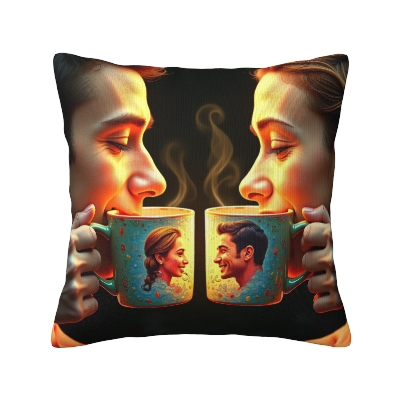 Double-Sided Premium Portrait Pattern Plush Pillow Cover - Okomall