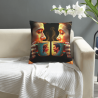 Double-Sided Premium Portrait Pattern Plush Pillow Cover - Okomall