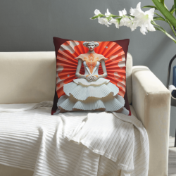 Housse de coussin en peluche 'Danseuse de Rêve' - Okomall