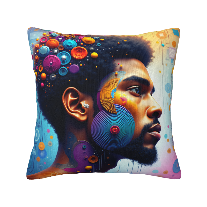 Abstract Geometric Plush Pillow Cover - Okomall