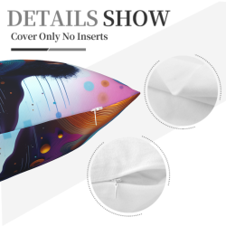 Funda de cojín de peluche con diseño geométrico abstracto - Okomall