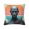 Housse de coussin en peluche sur le thème de la ville futuriste - Okomall