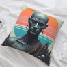 Housse de coussin en peluche sur le thème de la ville futuriste - Okomall