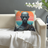 Housse de coussin en peluche sur le thème de la ville futuriste - Okomall
