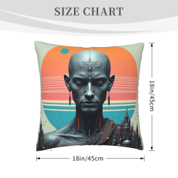 Futuristic City Plush Pillow Cover - Okomall