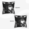 Housse de coussin en peluche à portrait double face - Okomall
