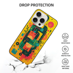 抽象幾何 iPhone 15/15 Pro/15 Pro Max 手機殼 - okomall