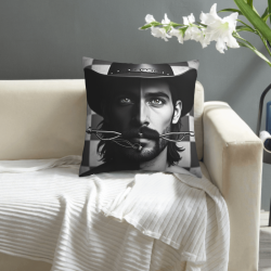 Funda de cojín de peluche con retrato de doble cara - Okomall