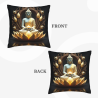Coussin moelleux à motifs de lotus zen - Okomall