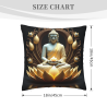 Coussin moelleux à motifs de lotus zen - Okomall