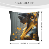 Housse de coussin paysage féminin esthétique - Okomall