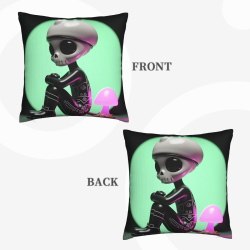 Psychedelic Mushroom Plush Pillow Cover - Okomall