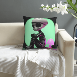 Psychedelic Mushroom Plush Pillow Cover - Okomall
