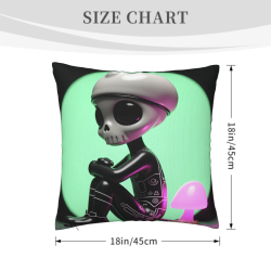 Psychedelic Mushroom Plush Pillow Cover - Okomall