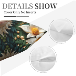 Dreamy Floral Double-Sided Print Plush Pillow Cover - Okomall