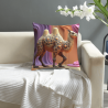 Federa cuscino in peluche con motivo geometrico astratto - Okomall