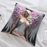 Copri Cuscino in Peluche con Motivo di Ali di Angelo - Okomall