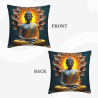 Abstract Flame Pattern Plush Pillow Cover - Okomall