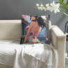 Federa in peluche per cuscini a tema giapponese - Cortile di ciliegi | Okomall