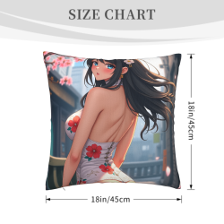 日系美少女抱枕套 - 櫻花庭院 | Okomall