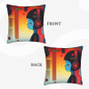 Funda de cojín de peluche geométrica abstracta - Okomall
