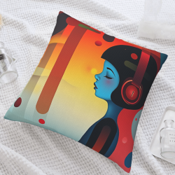 Funda de cojín de peluche geométrica abstracta - Okomall