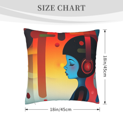Funda de cojín de peluche geométrica abstracta - Okomall