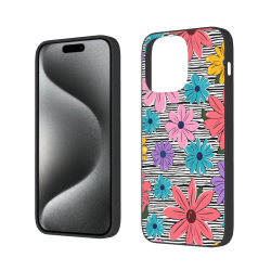 Чехол для iPhone 15 Pro/Pro Max с цветочным рисунком - okomall