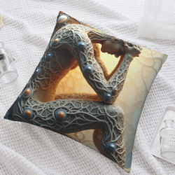 Funda de cojín de peluche con textura abstracta del cuerpo humano - Okomall