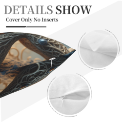 Funda de cojín de peluche con textura abstracta del cuerpo humano - Okomall