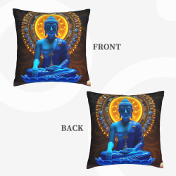 Copri-cuscino in peluche con immagine di Buddha Zen - Okomall