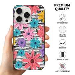 Чехол для iPhone 15 Pro/Pro Max с цветочным рисунком - okomall