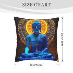 Copri-cuscino in peluche con immagine di Buddha Zen - Okomall