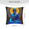 Copri-cuscino in peluche con immagine di Buddha Zen - Okomall