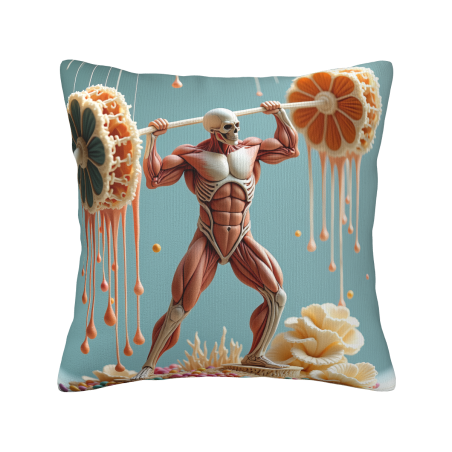 Funda de cojín de peluche con tema de anatomía humana - Okomall Decoración para el hogar