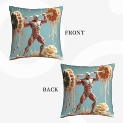 Funda de cojín de peluche con tema de anatomía humana - Okomall Decoración para el hogar