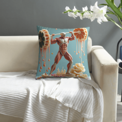 Copri-cuscino in peluche a tema anatomia umana - Okomall Decorazione per la casa