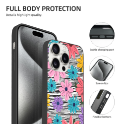 Чехол для iPhone 15 Pro/Pro Max с цветочным рисунком - okomall