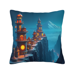 Funda de cojín de felpa Dream Valley - 18x18 pulgadas | OKOMALL