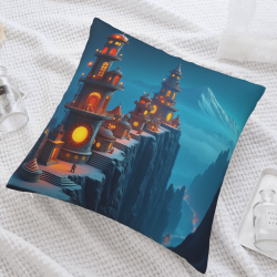 Funda de cojín de felpa Dream Valley - 18x18 pulgadas | OKOMALL