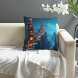 Funda de cojín de felpa Dream Valley - 18x18 pulgadas | OKOMALL