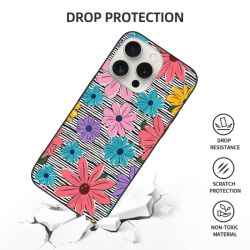 Чехол для iPhone 15 Pro/Pro Max с цветочным рисунком - okomall