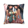 日系少女樱花庭院毛绒抱枕套 - Okomall